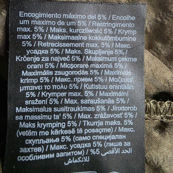 Pieces Loose-Fit Textured Olive Green Long Sleeve Dress W/ Button Back S - Picture 7 of 10